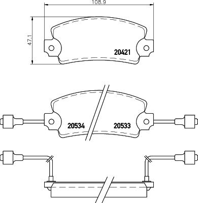 Textar 2042103 - Bremžu uzliku kompl., Disku bremzes autodraugiem.lv