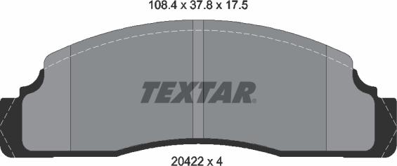 Textar 2042202 - Bremžu uzliku kompl., Disku bremzes autodraugiem.lv