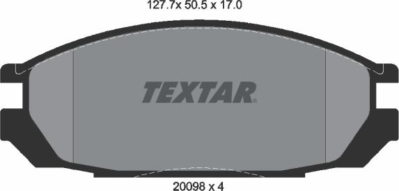Textar 2009801 - Bremžu uzliku kompl., Disku bremzes autodraugiem.lv