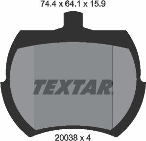Textar 2003801 - Bremžu uzliku kompl., Disku bremzes autodraugiem.lv