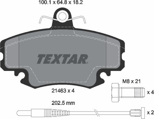 Textar 2146304 - Bremžu uzliku kompl., Disku bremzes autodraugiem.lv