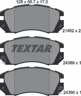 Textar 2148202 - Bremžu uzliku kompl., Disku bremzes autodraugiem.lv