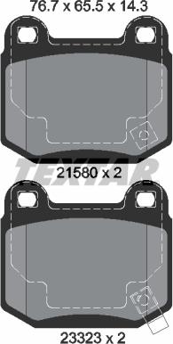 Textar 2158001 - Bremžu uzliku kompl., Disku bremzes autodraugiem.lv