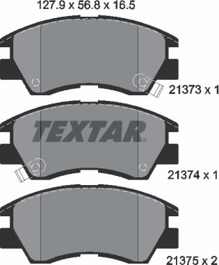 Textar 2137301 - Bremžu uzliku kompl., Disku bremzes autodraugiem.lv