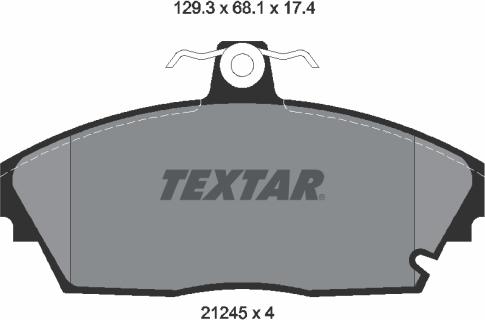 Textar 2124502 - Bremžu uzliku kompl., Disku bremzes autodraugiem.lv