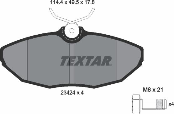 Textar 2342401 - Bremžu uzliku kompl., Disku bremzes autodraugiem.lv