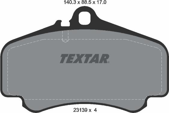 Textar 2313901 - Тормозные колодки, дисковые, комплект autodraugiem.lv