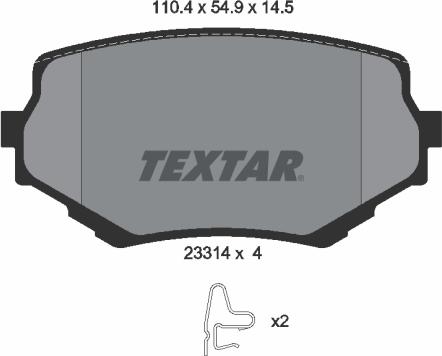 Textar 2331401 - Bremžu uzliku kompl., Disku bremzes autodraugiem.lv