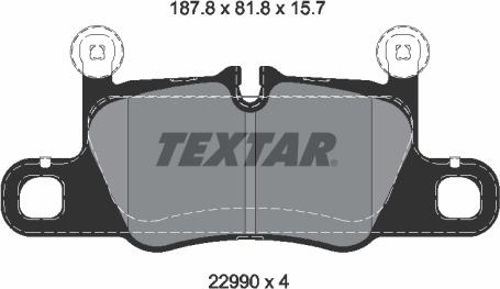 Textar 2299001 - Bremžu uzliku kompl., Disku bremzes autodraugiem.lv