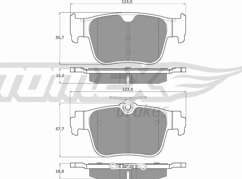 TOMEX brakes TX 60-10 - Bremžu uzliku kompl., Disku bremzes autodraugiem.lv