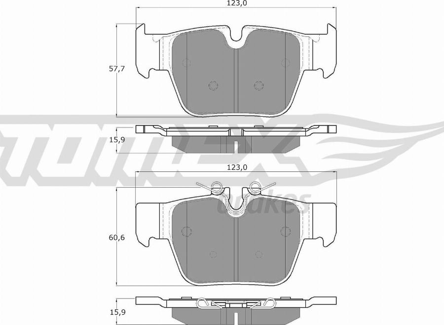 TOMEX brakes TX 60-35 - Bremžu uzliku kompl., Disku bremzes autodraugiem.lv