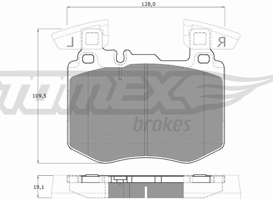 TOMEX brakes TX 60-32 - Bremžu uzliku kompl., Disku bremzes autodraugiem.lv