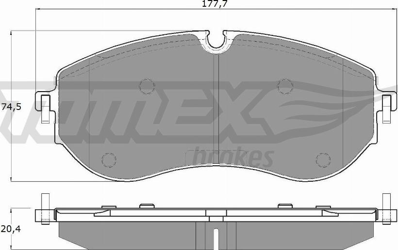 TOMEX brakes TX 19-96 - Bremžu uzliku kompl., Disku bremzes autodraugiem.lv