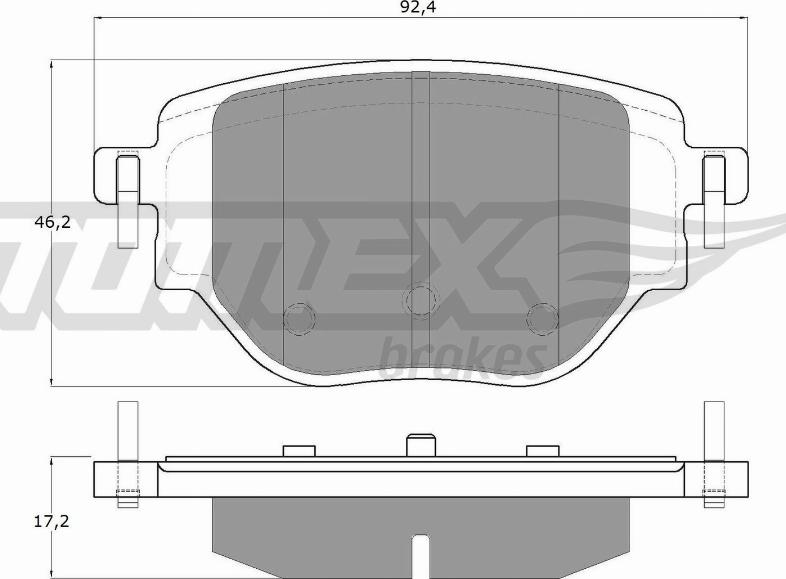 TOMEX brakes TX 19-91 - Bremžu uzliku kompl., Disku bremzes autodraugiem.lv