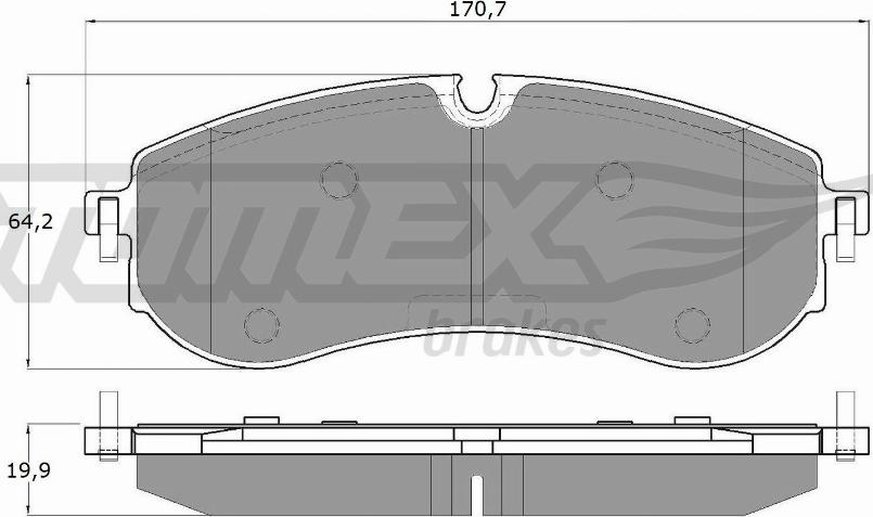 TOMEX brakes TX 19-97 - Bremžu uzliku kompl., Disku bremzes autodraugiem.lv