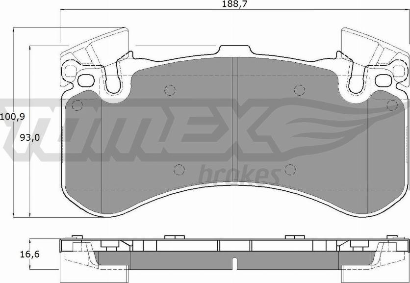 TOMEX brakes TX 19-44 - Bremžu uzliku kompl., Disku bremzes autodraugiem.lv