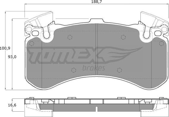 TOMEX brakes TX 19-44 - Bremžu uzliku kompl., Disku bremzes autodraugiem.lv