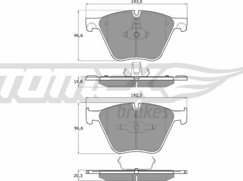 TOMEX brakes TX 19-45 - Bremžu uzliku kompl., Disku bremzes autodraugiem.lv