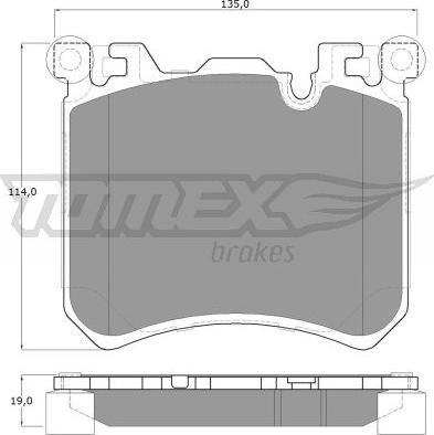 TOMEX brakes TX 19-46 - Bremžu uzliku kompl., Disku bremzes autodraugiem.lv