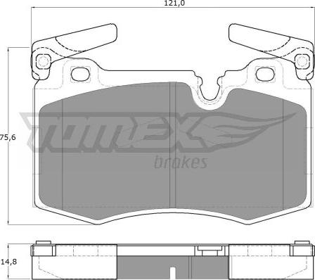 TOMEX brakes TX 19-47 - Bremžu uzliku kompl., Disku bremzes autodraugiem.lv