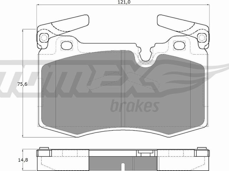 TOMEX brakes TX 19-47 - Bremžu uzliku kompl., Disku bremzes autodraugiem.lv