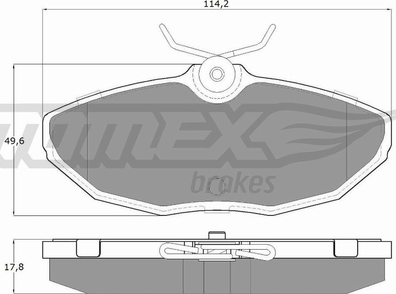 TOMEX brakes TX 19-54 - Bremžu uzliku kompl., Disku bremzes autodraugiem.lv