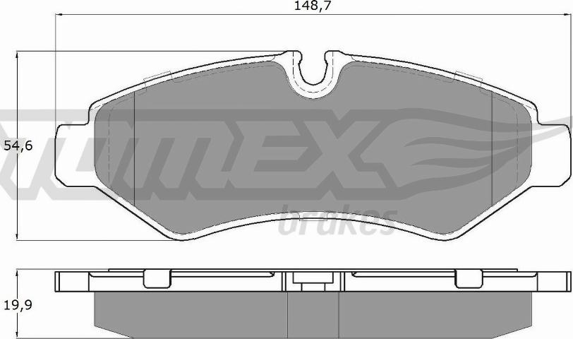 TOMEX brakes TX 19-51 - Bremžu uzliku kompl., Disku bremzes autodraugiem.lv