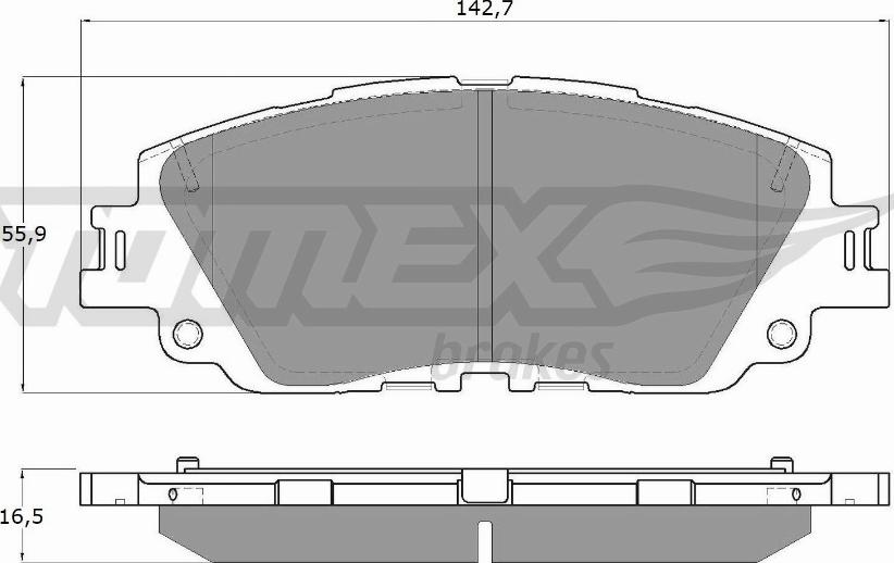 TOMEX brakes TX 19-64 - Bremžu uzliku kompl., Disku bremzes autodraugiem.lv