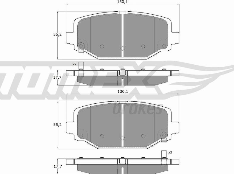 TOMEX brakes TX 19-05 - Bremžu uzliku kompl., Disku bremzes autodraugiem.lv