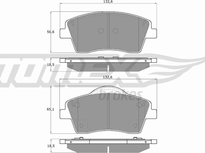 TOMEX brakes TX 19-15 - Bremžu uzliku kompl., Disku bremzes autodraugiem.lv