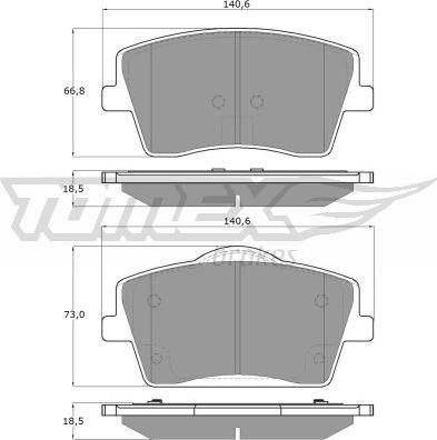 TOMEX brakes TX 19-16 - Bremžu uzliku kompl., Disku bremzes autodraugiem.lv