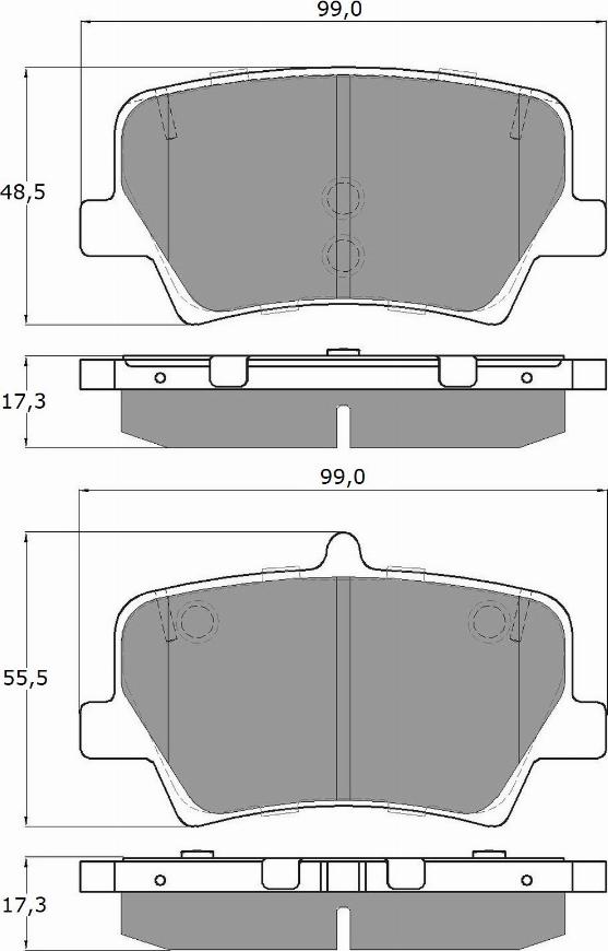 TOMEX brakes TX 19-17 - Bremžu uzliku kompl., Disku bremzes autodraugiem.lv