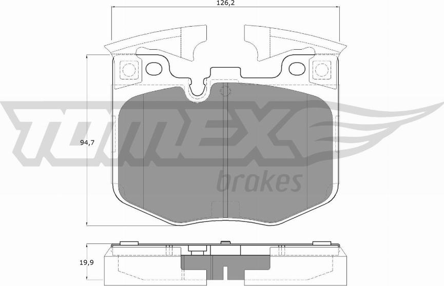 TOMEX brakes TX 19-86 - Bremžu uzliku kompl., Disku bremzes autodraugiem.lv
