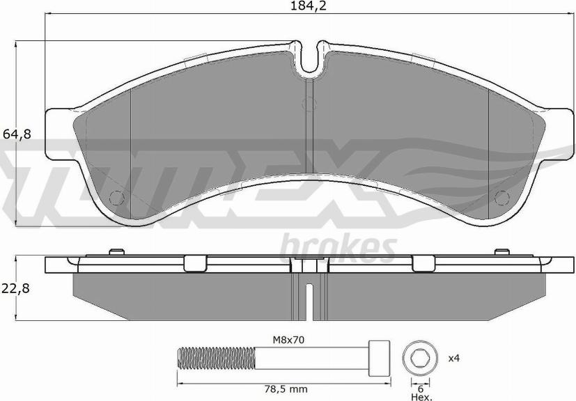 TOMEX brakes TX 19-30 - Bremžu uzliku kompl., Disku bremzes autodraugiem.lv