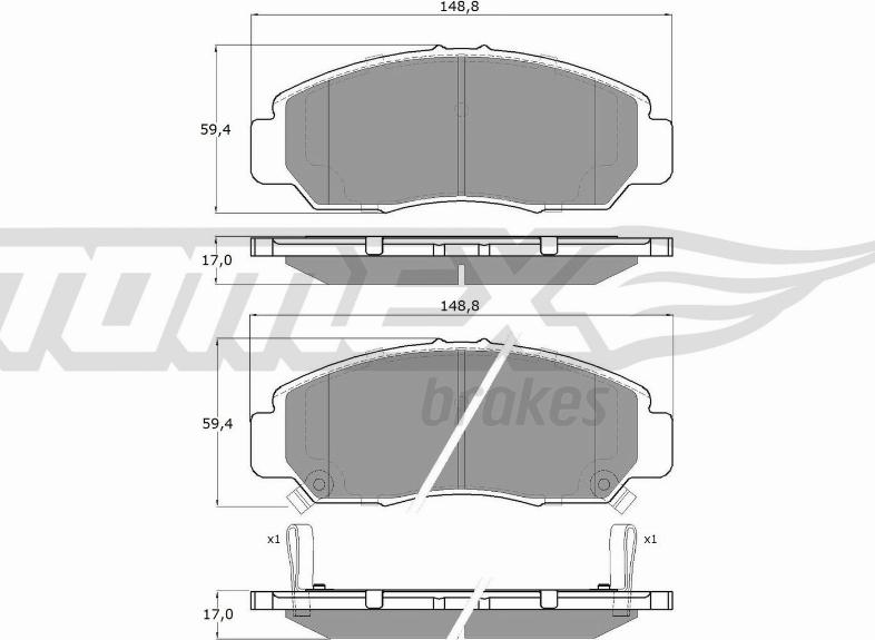 TOMEX brakes TX 19-32 - Bremžu uzliku kompl., Disku bremzes autodraugiem.lv