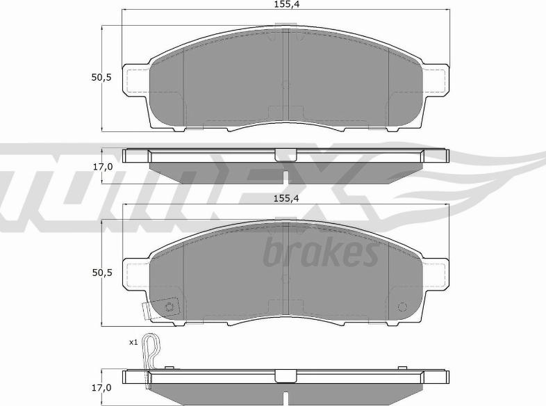 TOMEX brakes TX 19-37 - Bremžu uzliku kompl., Disku bremzes autodraugiem.lv