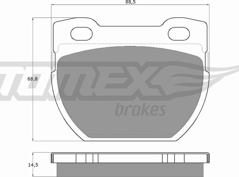 TOMEX brakes TX 19-24 - Bremžu uzliku kompl., Disku bremzes autodraugiem.lv