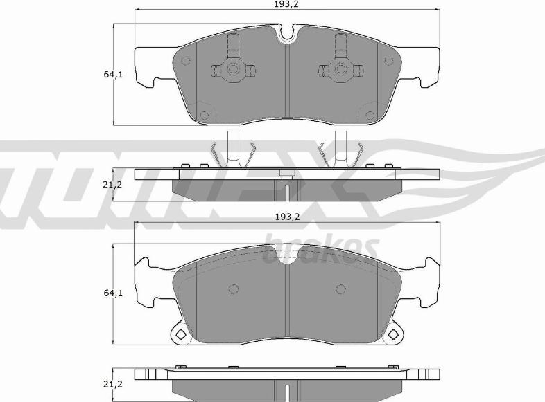 TOMEX brakes TX 19-28 - Bremžu uzliku kompl., Disku bremzes autodraugiem.lv