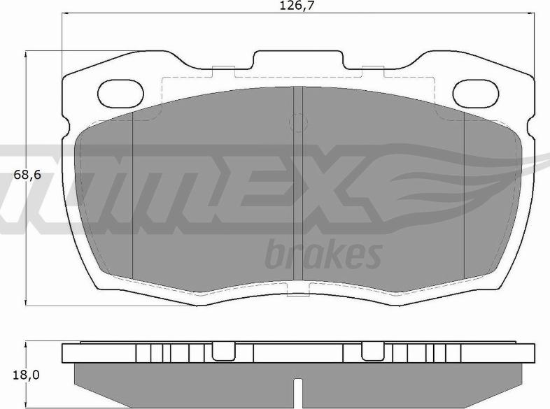 TOMEX brakes TX 19-23 - Bremžu uzliku kompl., Disku bremzes autodraugiem.lv