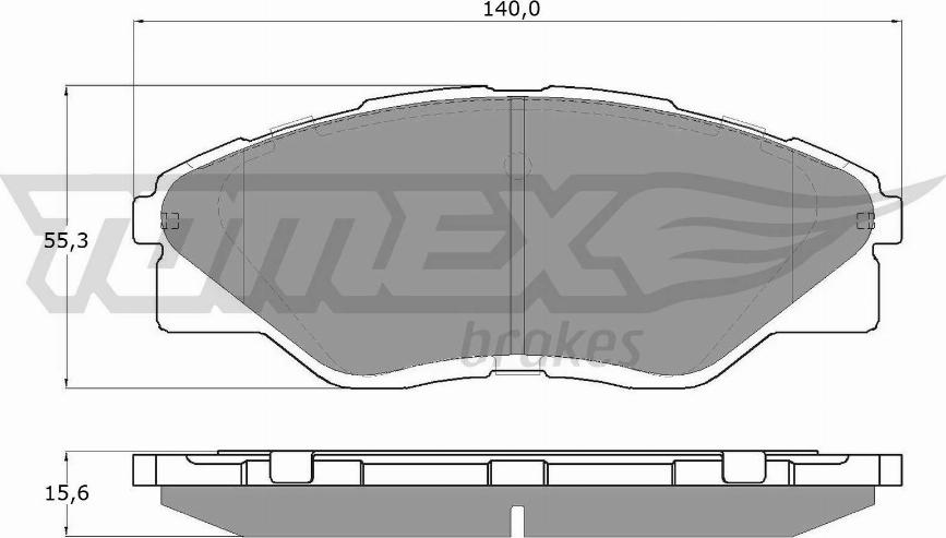 TOMEX brakes TX 19-72 - Bremžu uzliku kompl., Disku bremzes autodraugiem.lv