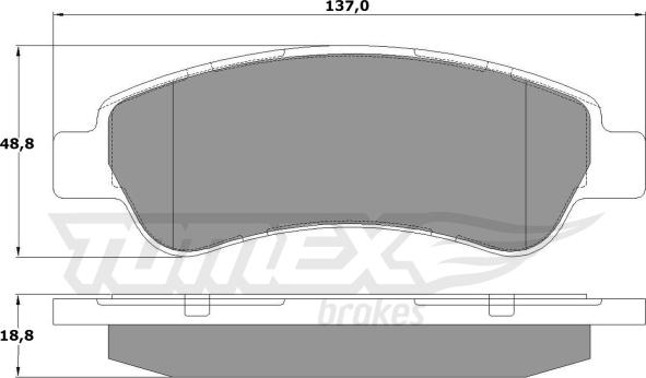 TOMEX brakes TX 14-411 - Bremžu uzliku kompl., Disku bremzes autodraugiem.lv