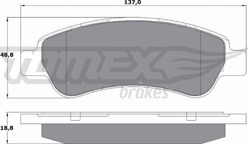 TOMEX brakes TX 14-411 - Bremžu uzliku kompl., Disku bremzes autodraugiem.lv