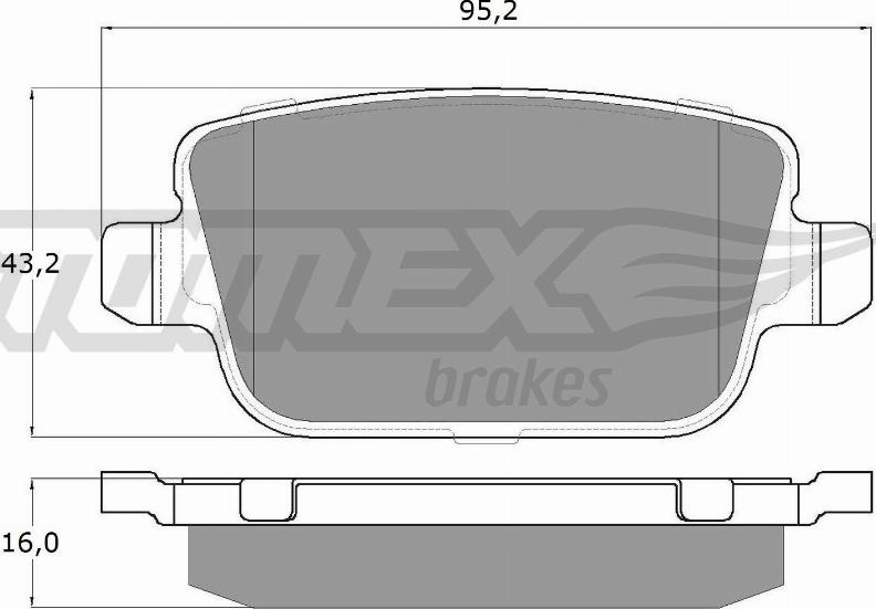 TOMEX brakes TX 14-48 - Bremžu uzliku kompl., Disku bremzes autodraugiem.lv