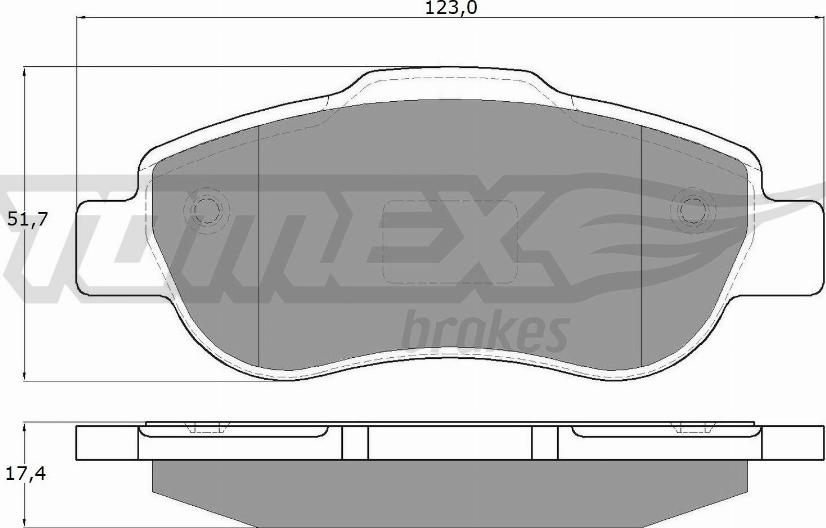 TOMEX brakes TX 14-43 - Bremžu uzliku kompl., Disku bremzes autodraugiem.lv