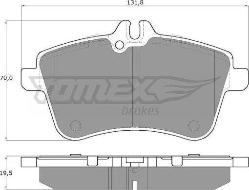 TOMEX brakes TX 14-55 - Bremžu uzliku kompl., Disku bremzes autodraugiem.lv