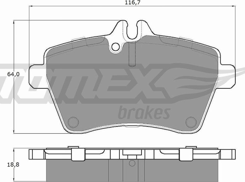 TOMEX brakes TX 14-56 - Bremžu uzliku kompl., Disku bremzes autodraugiem.lv