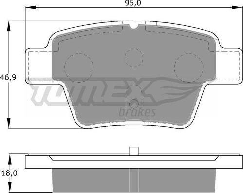 TOMEX brakes TX 14-65 - Bremžu uzliku kompl., Disku bremzes autodraugiem.lv