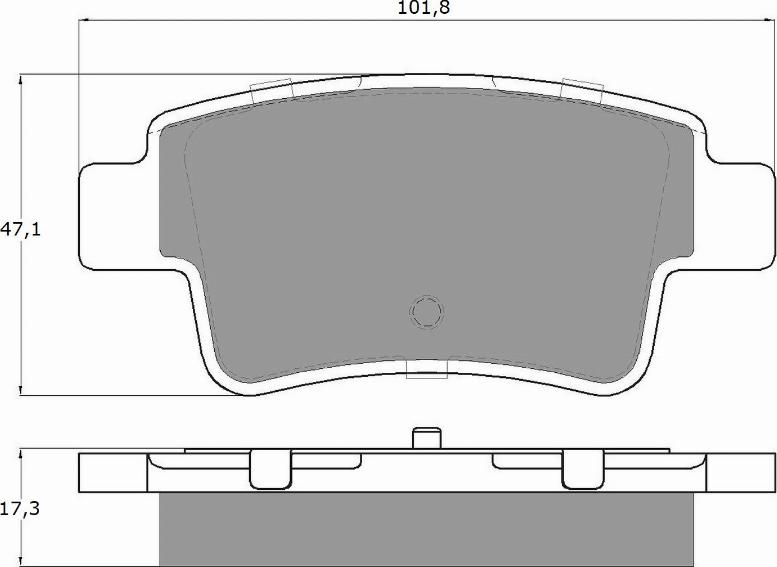 TOMEX brakes TX 14-62 - Bremžu uzliku kompl., Disku bremzes autodraugiem.lv