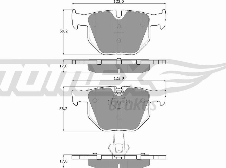 TOMEX brakes TX 14-81 - Bremžu uzliku kompl., Disku bremzes autodraugiem.lv