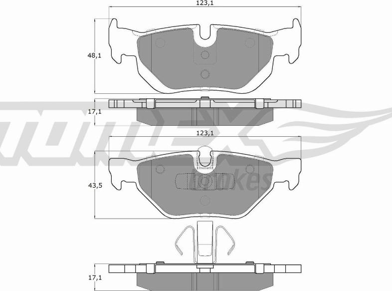 TOMEX brakes TX 14-36 - Bremžu uzliku kompl., Disku bremzes autodraugiem.lv